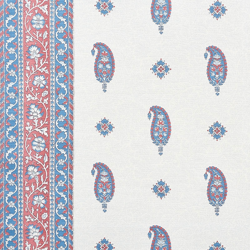 Purchase sample of 177610 Ojai Paisley, Red by Schumacher Fabric