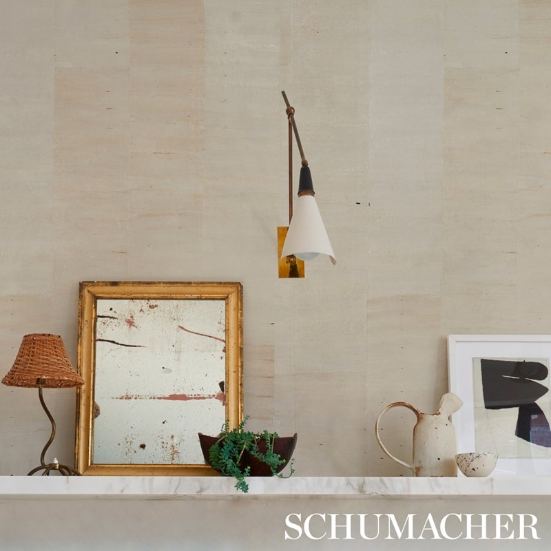 Select 5012950 Sano Mosaic White Schumacher Wallcovering Wallpaper