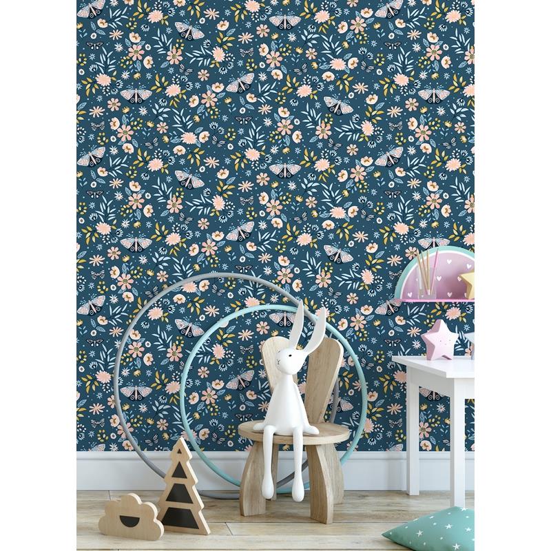 4060-58101 Fable Zev Blue Butterfly Wallpaper by Chesapeake,4060-58101 Fable Zev Blue Butterfly Wallpaper by Chesapeake2