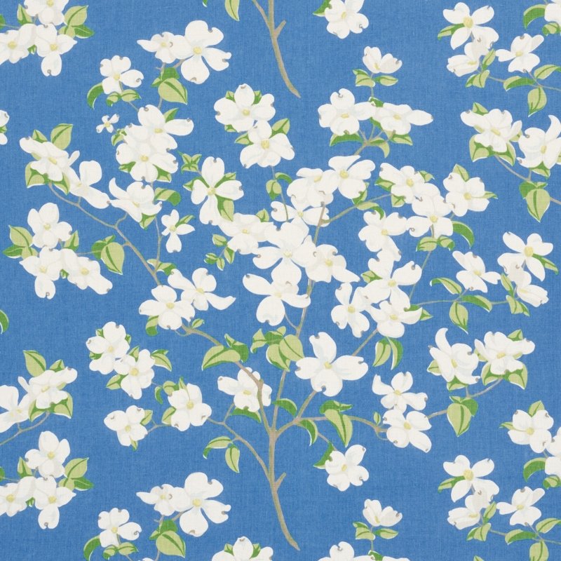 Purchase sample of 177411 Blooming Branch, Blue by Schumacher Fabric