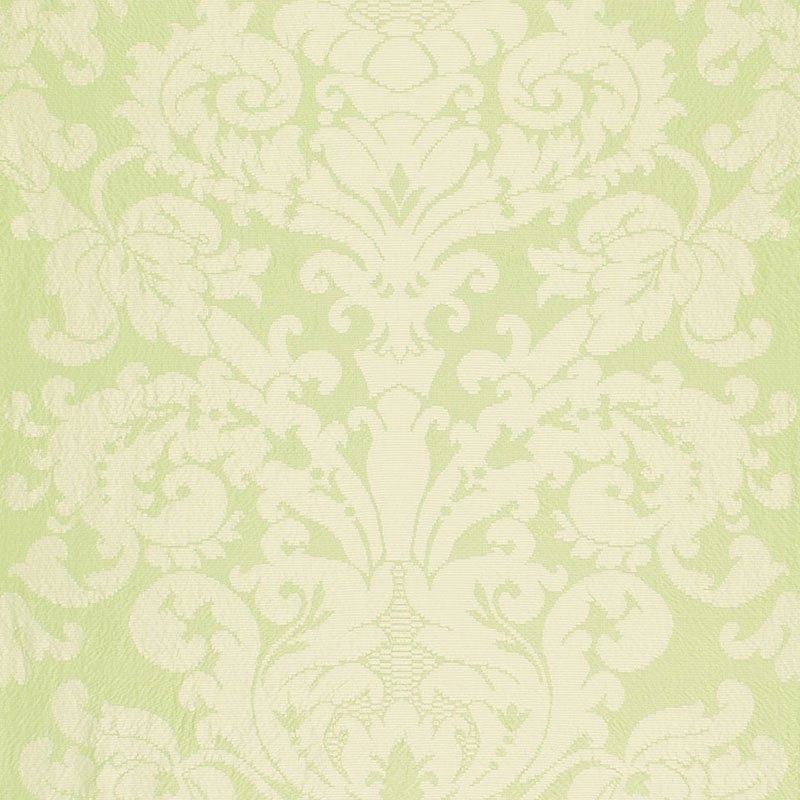 Purchase sample of 68883 Chateau Silk Damask, Citron by Schumacher Fabric