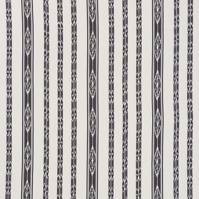 Purchase sample of 71982 Mariam Ikat, Black by Schumacher Fabric