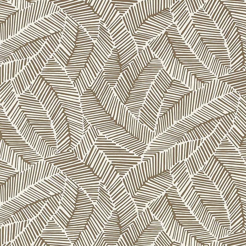 Order 5007532 Abstract Leaf Mocha Schumacher Wallpaper