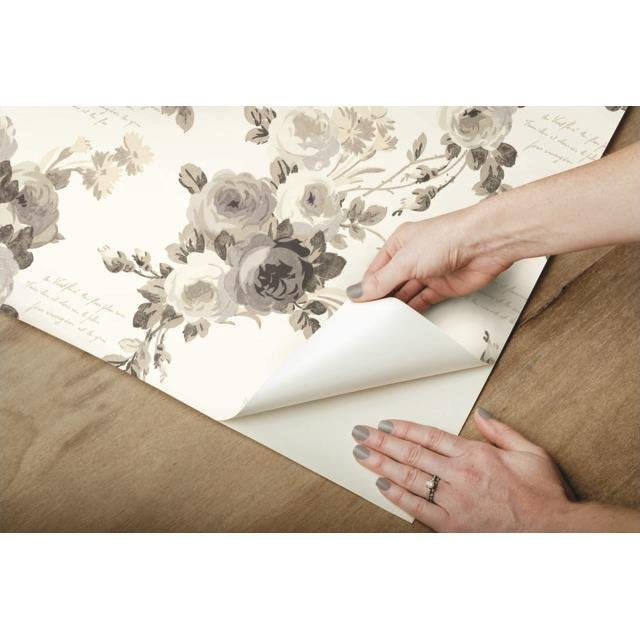 Select Psw1007Rl Magnolia Home Vol Ii Floral Grey Peel And Stick Wallpaper