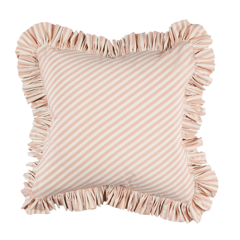 So7134602 | Brigitte Stripe 14" Pillow, Blush - Schumacher Furniture and Accessories