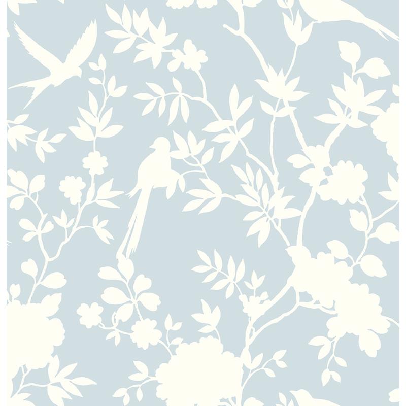 Buy LN20502 Luxe Haven Mono Toile Hampton Blue by Lillian August Wallpaper