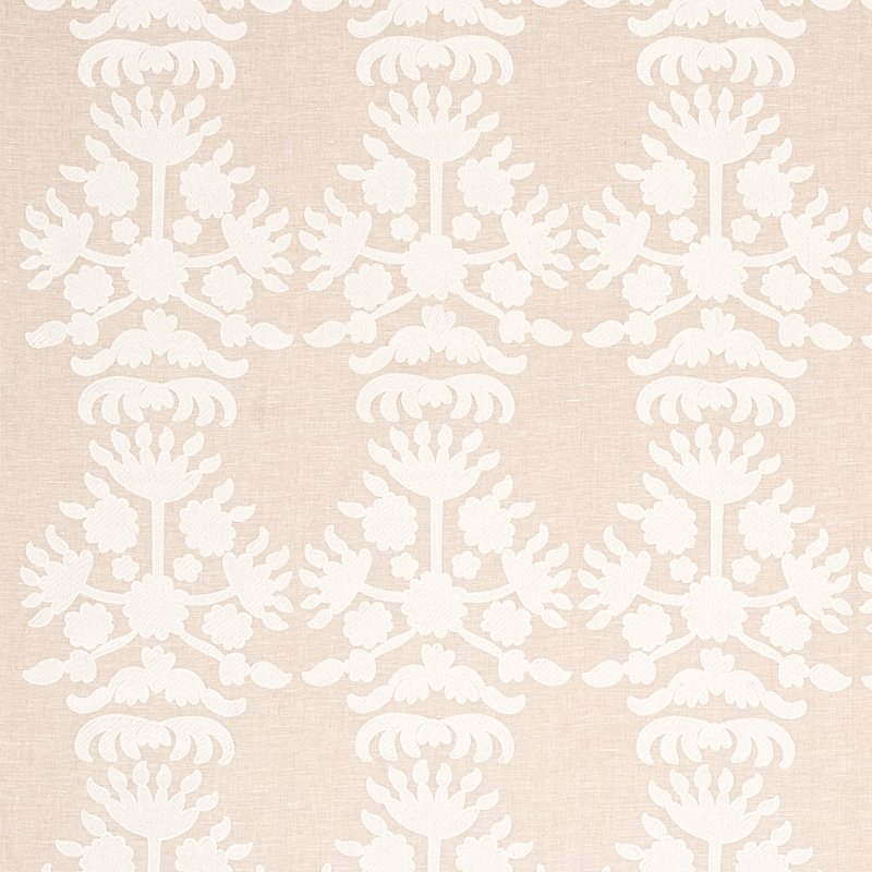 Purchase sample of 79472 Cybele Embroidery, Natural by Schumacher Fabric