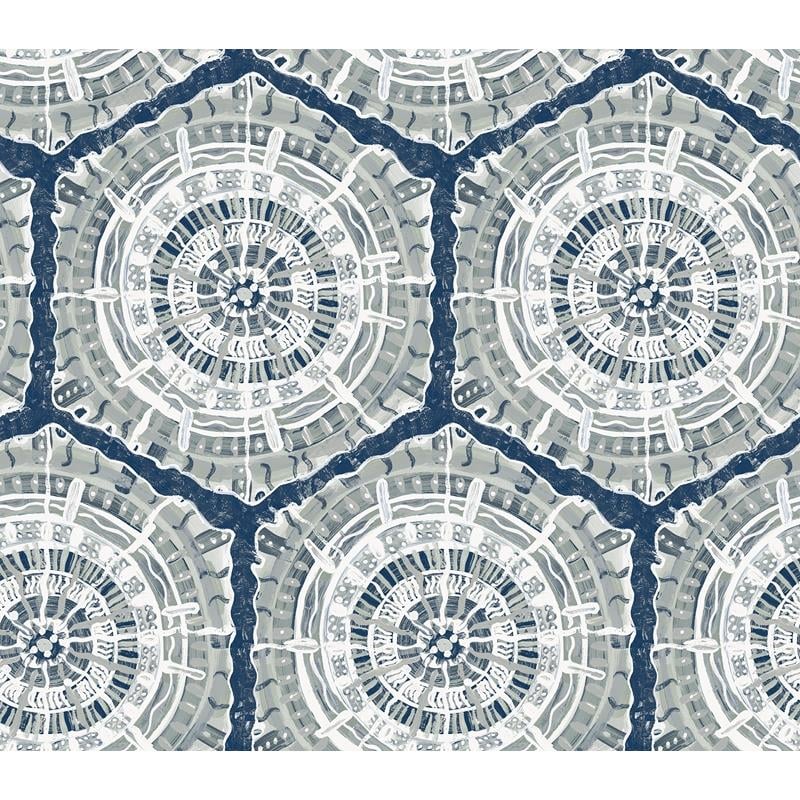 LLS4122 Lisa Love Navy Harmony Peel & Stick Wallpaper by NuWallpaper