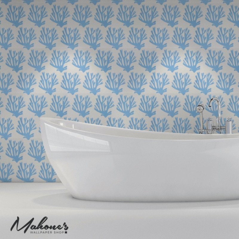 Order 5011201 Coral Blue Schumacher Wallpaper