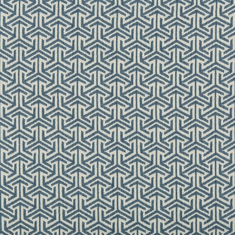 Looking 35715.5.0 Geometric Blue by Kravet Design Fabric