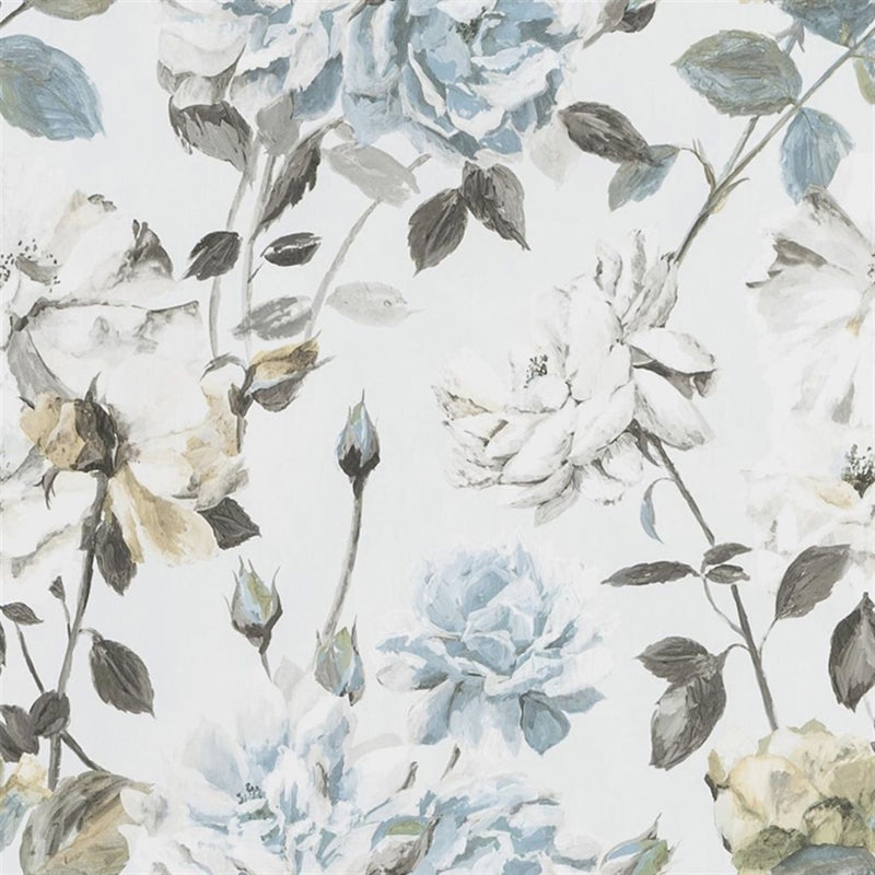 Sample PDG711-05 Couture Rose, Graphite by Designer Guild Wallpaper