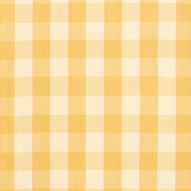 Purchase sample of 63032 Camden Cotton Check, Straw by Schumacher Fabric