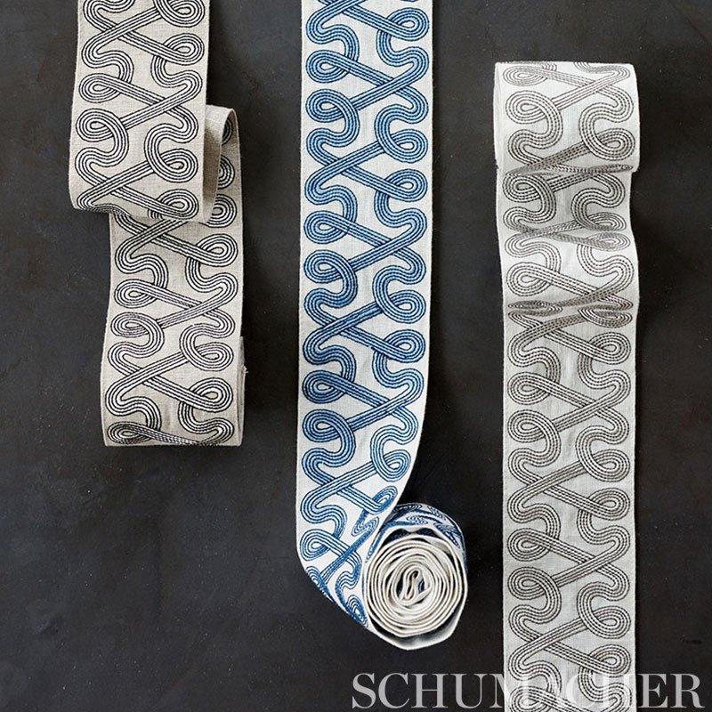 77591 Boulton Tape,Blue by Schumacher Fabric,77591 Boulton Tape,Blue by Schumacher Fabric2