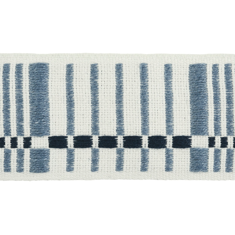 79000 | Carmo Tape Medium, Indigo - Schumacher Fabric