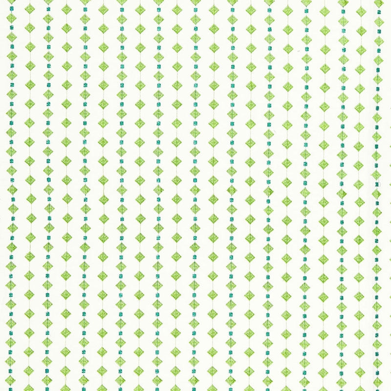 Purchase sample of 66262 Macaroni, Turquoise / Leaf by Schumacher Fabric