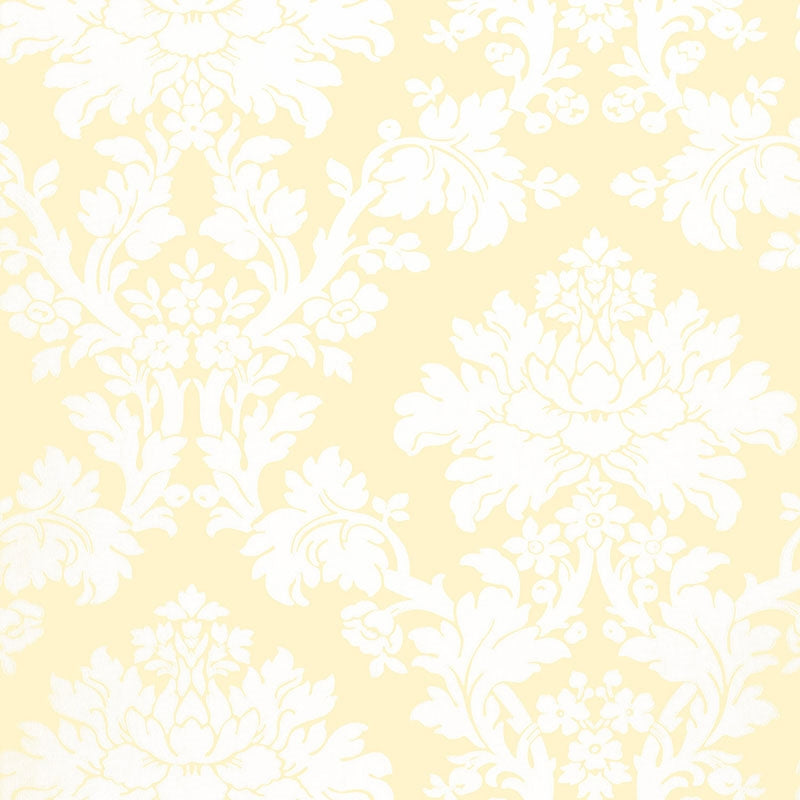 Buy 5004461 Tierni Damask Buttercup Schumacher Wallpaper