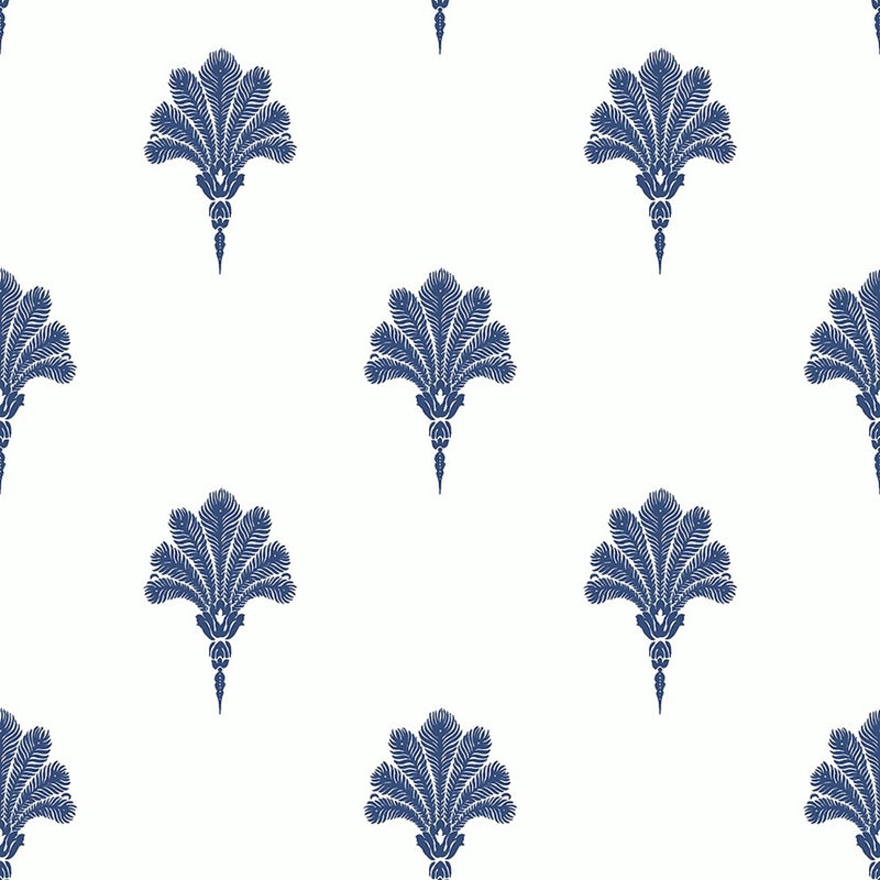 Search MB31602 Beach House Summer Fan Coastal Blue Feathers by Seabrook Wallpaper