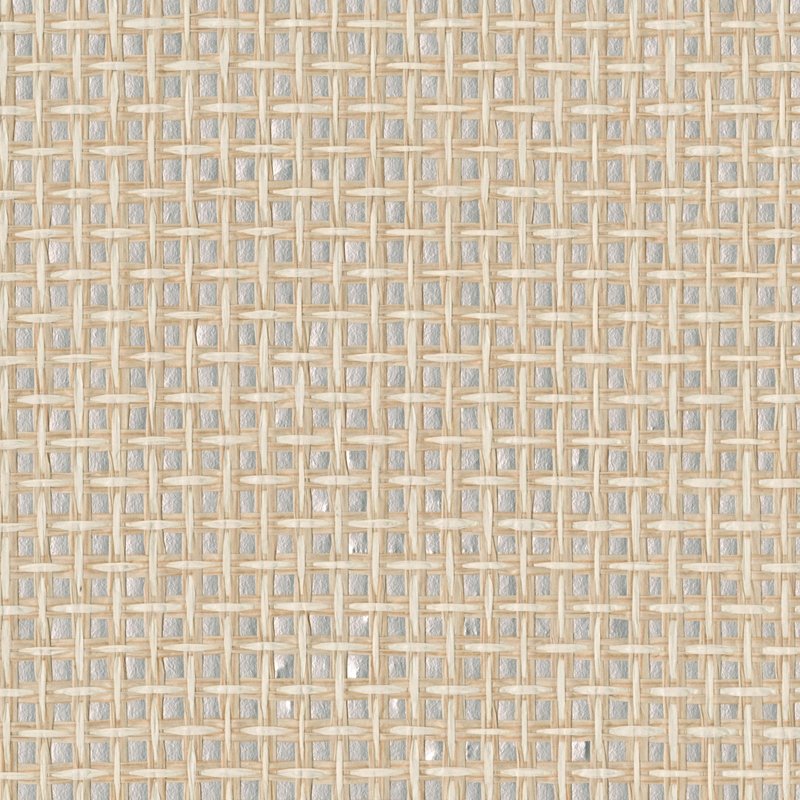 Acquire 2972-54774 Loom Aki Silver Paper Weave Basketweave Grasscloth Wallpaper Silver A-Street Prints Wallpaper