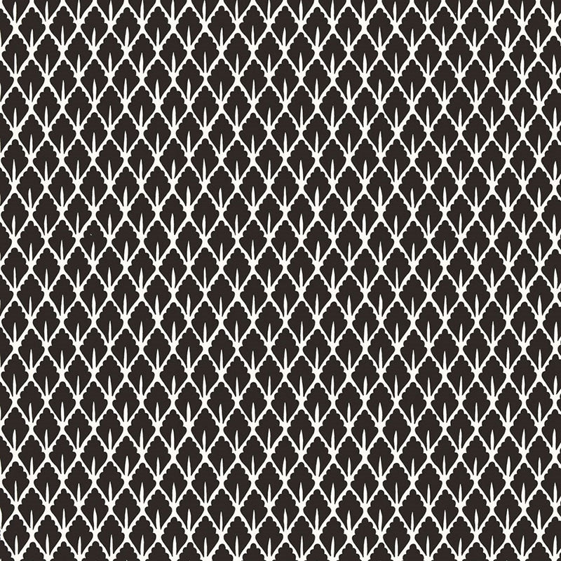 Find 5006670 Mughal Leaf Noir Schumacher Wallpaper