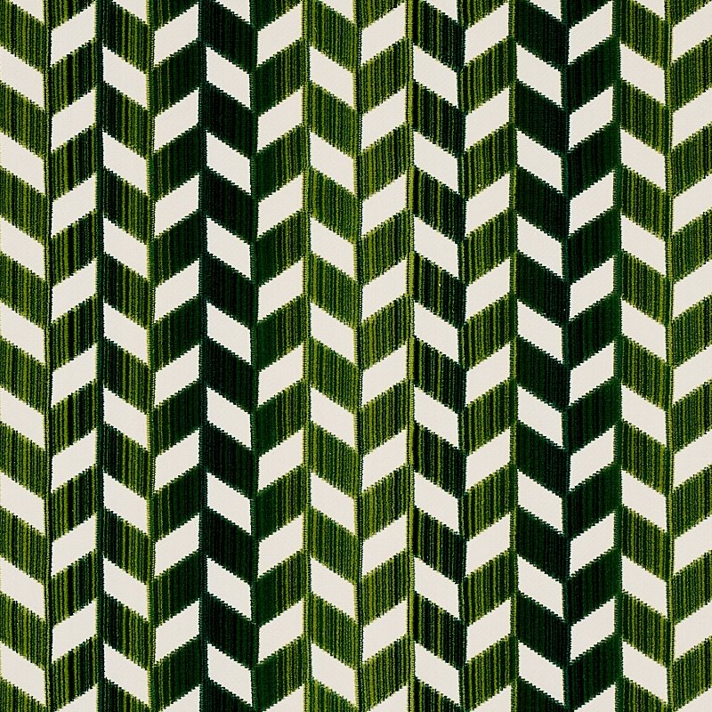 Purchase sample of 72814 Chevron Strie Velvet, Emerald by Schumacher Fabric