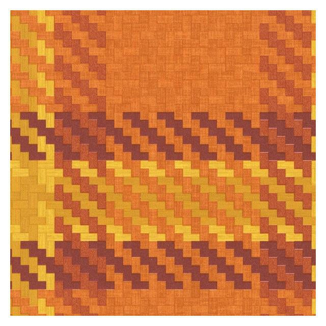 Acquire 721669 Funky Flair Orange Plaid by Washington Wallpaper
