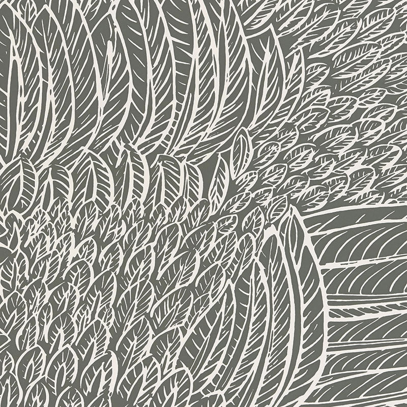 Acquire 5007564 Featherfest Slate Schumacher Wallpaper