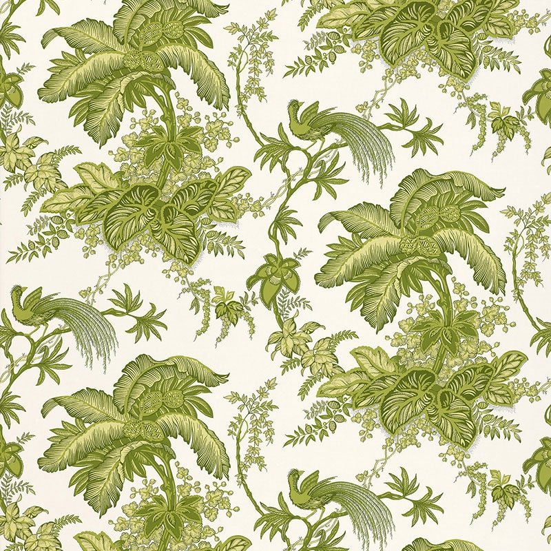 Buy 5004053 Coconut Grove Leaf by Schumacher Wallpaper