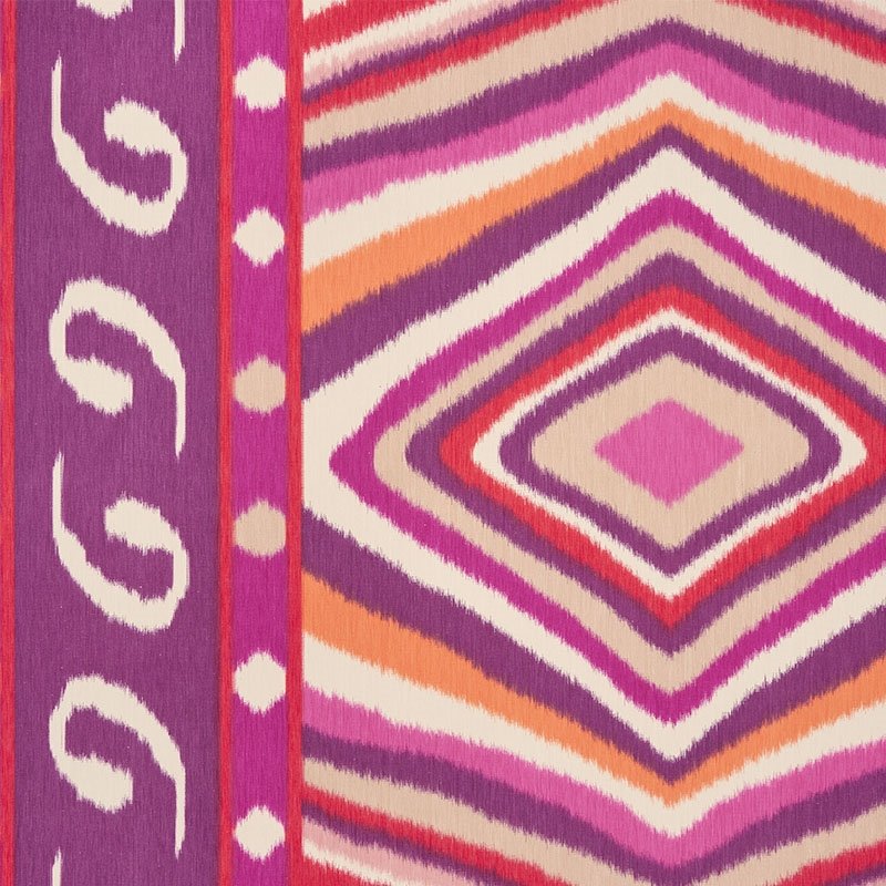 Purchase sample of 178581 Terence Ikat, Magenta by Schumacher Fabric