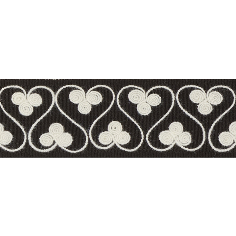 72743 | Coquette Tape, Black - Schumacher Fabric
