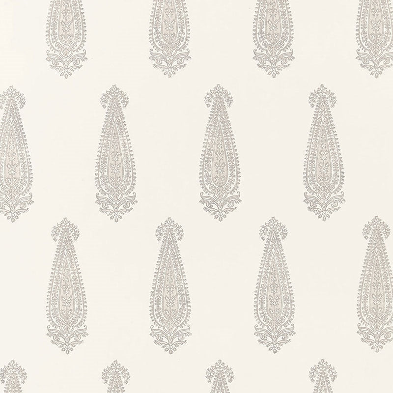 Find 5005330 Katara Paisley Oyster Schumacher Wallpaper