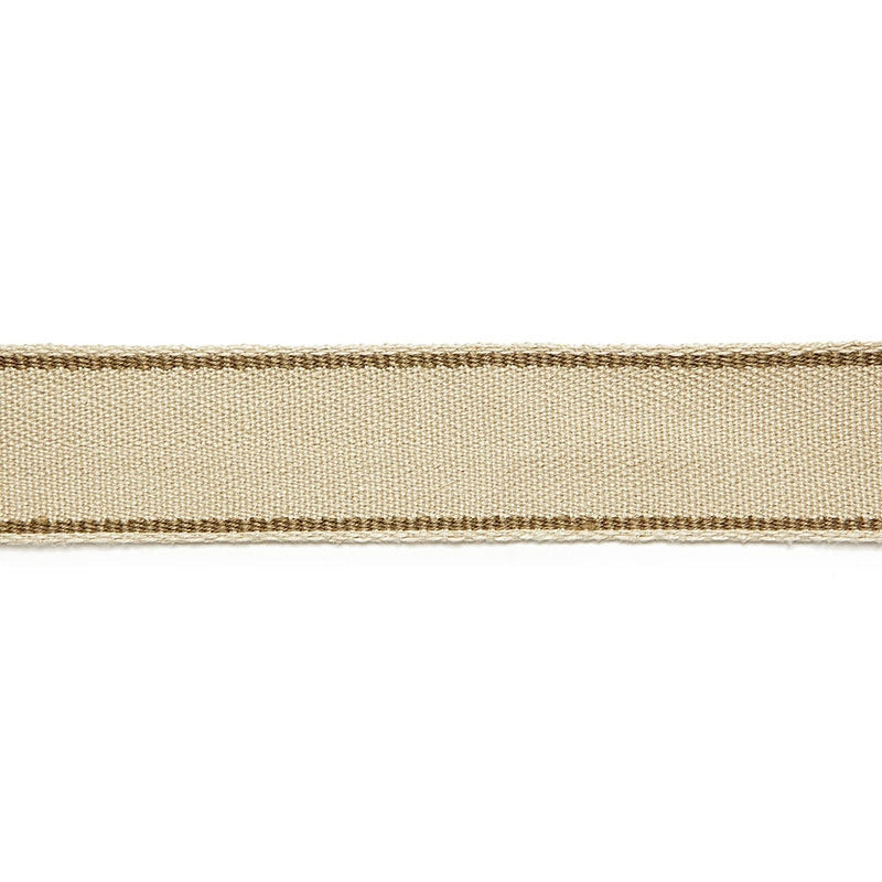 65570 | Rene Linen Tape, Greige - Schumacher Fabric