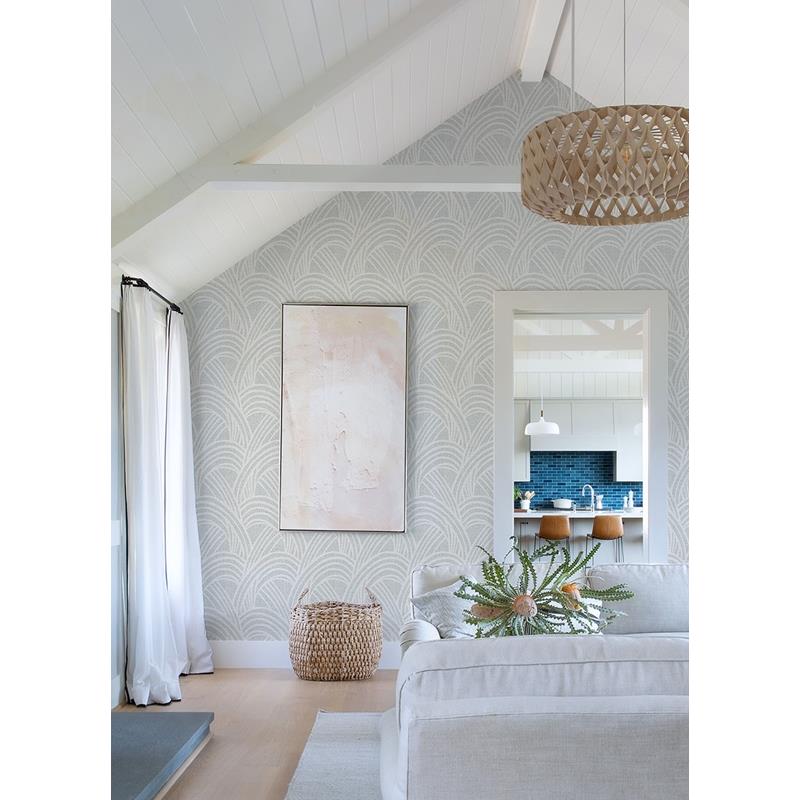 Buy 2975-26219 Scott Living II Farrah Grey Geometric Grey A-Street Prints Wallpaper