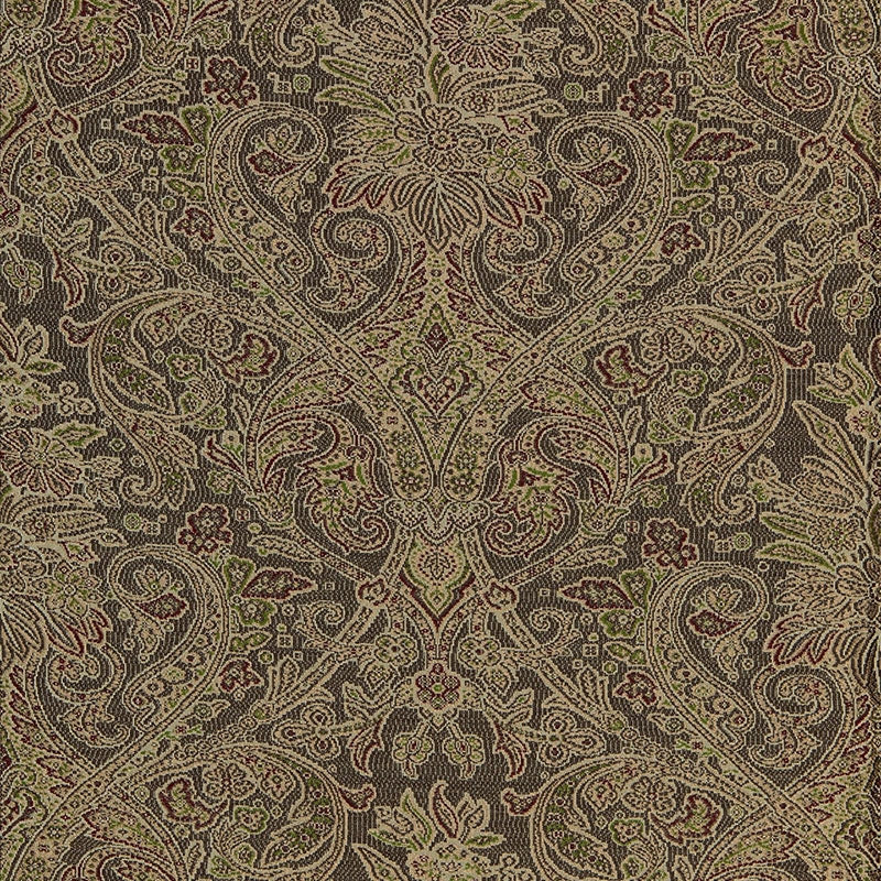 Purchase sample of 66712 Sinclair Wool Paisley, Ash by Schumacher Fabric