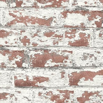 View LN20901 Luxe Haven Soho Brick Terra Cotta by Lillian August Wallpaper