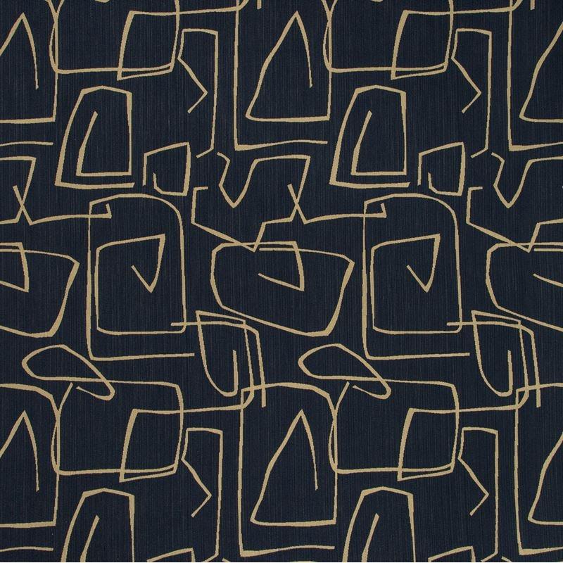 View 35646.516.0 Contemporary Dark Blue by Kravet Design Fabric
