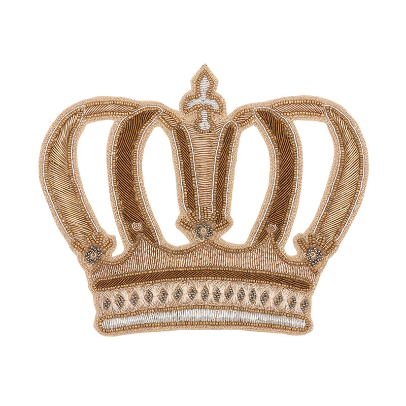 73330 | Crown Applique, Gold - Schumacher Fabric
