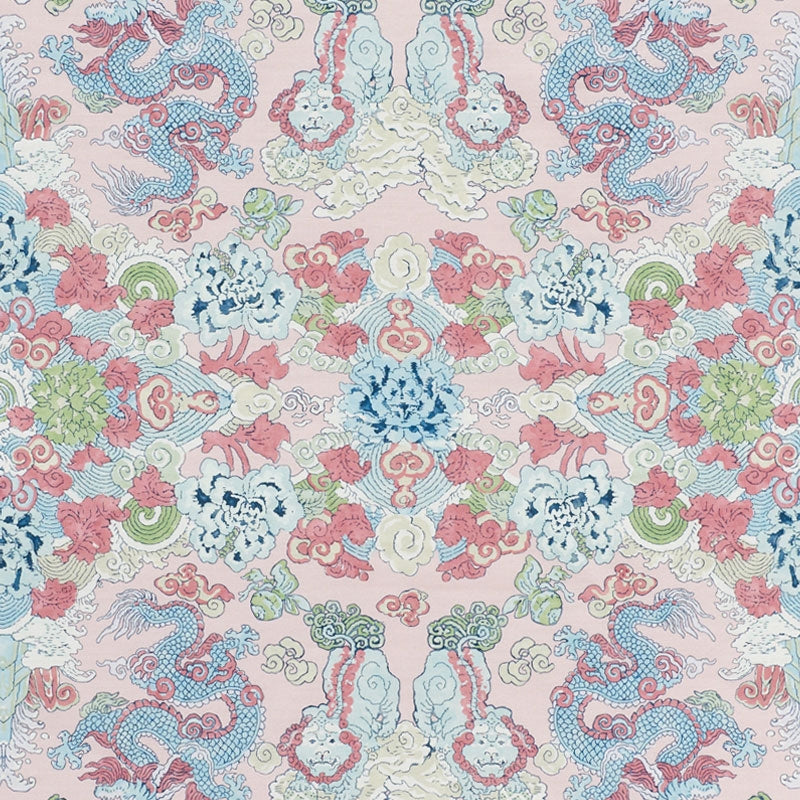 Purchase sample of 178051 Magic Mountain Dragon, Blush by Schumacher Fabric