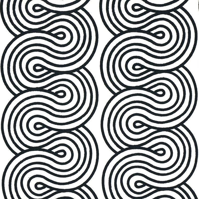 Purchase sample of 79341 Giraldi Embroidery, Black by Schumacher Fabric