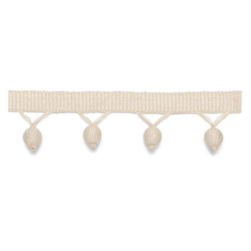 63140 | Delray Bobble Fringe, Vanilla - Schumacher Fabric