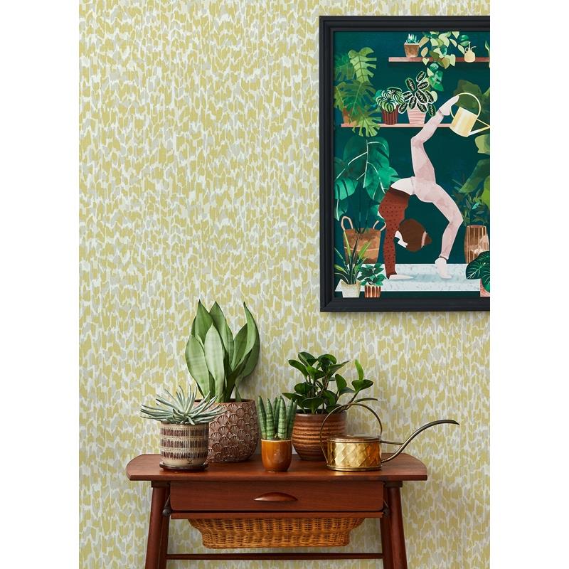 Acquire 4014-26429 Seychelles Flavia Yellow Animal Print Wallpaper Yellow A-Street Prints Wallpaper