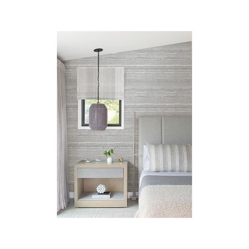 View 2976-86417 Grey Resource Rakasa Silver Stripe Silver A-Street Prints Wallpaper