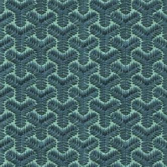 Order GWF-3320.513.0 Chengtudoor Emb Blue Geometric by Groundworks Fabric
