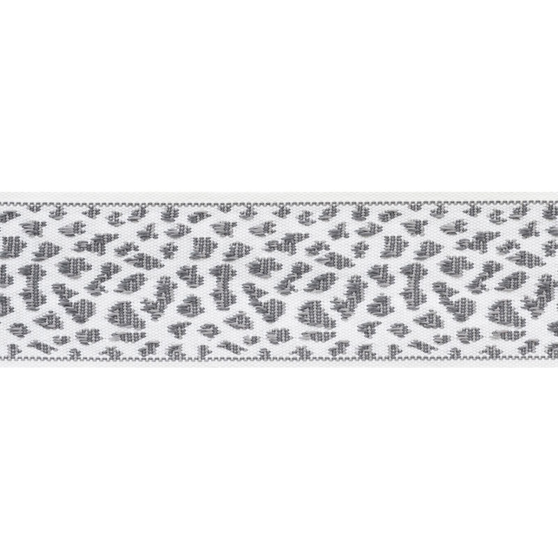 75855 | Leopard Tape, Grey - Schumacher Fabric