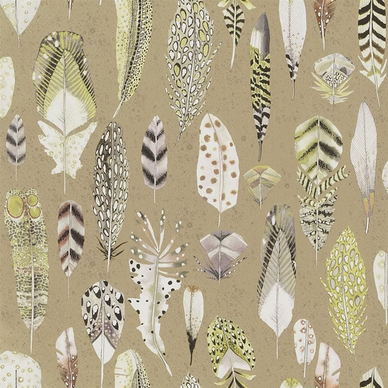 Sample PDG1030-02 Quill Gold by Designer Guild Wallpaper