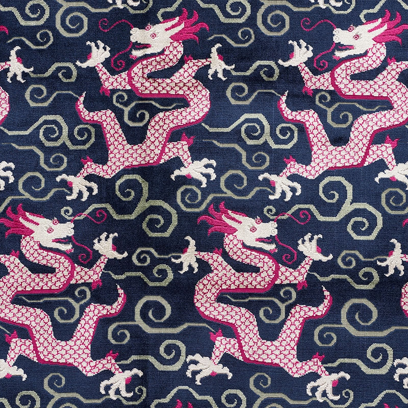 Purchase sample of 73970 Bixi Velvet, Sapphire by Schumacher Fabric