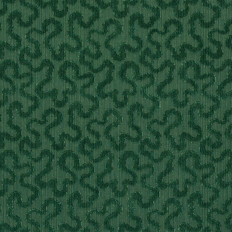 Purchase sample of 43278 Vermicelli Velvet, Emerald by Schumacher Fabric