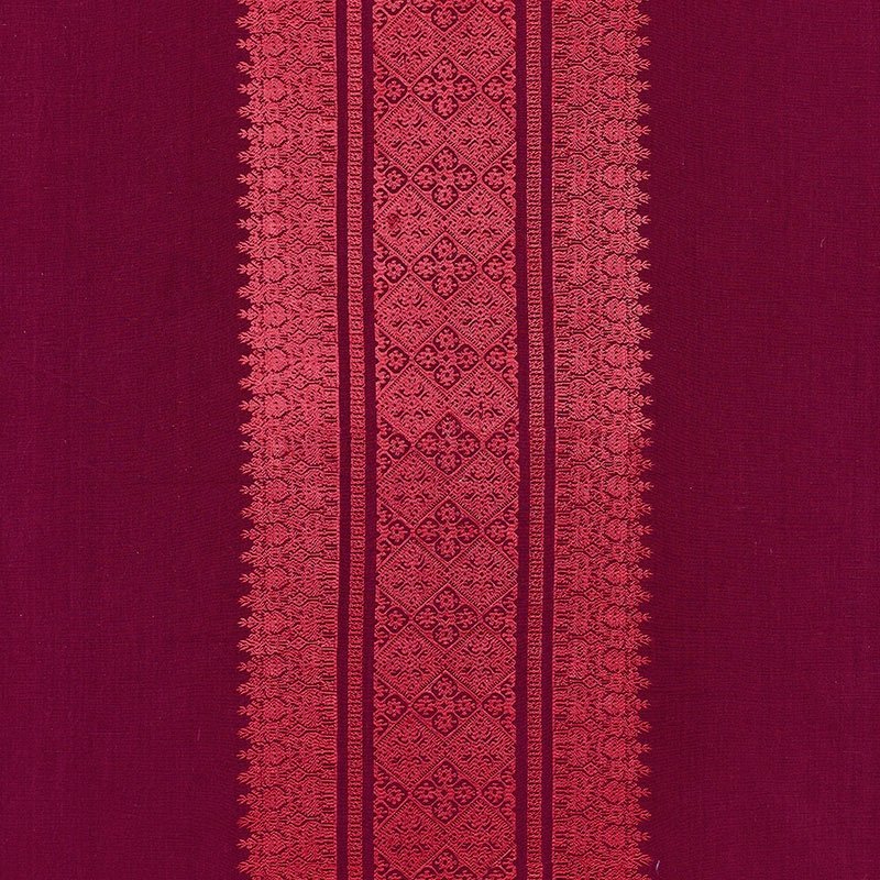 Purchase sample of 62663 Saree Stripe, Mulberry by Schumacher Fabric