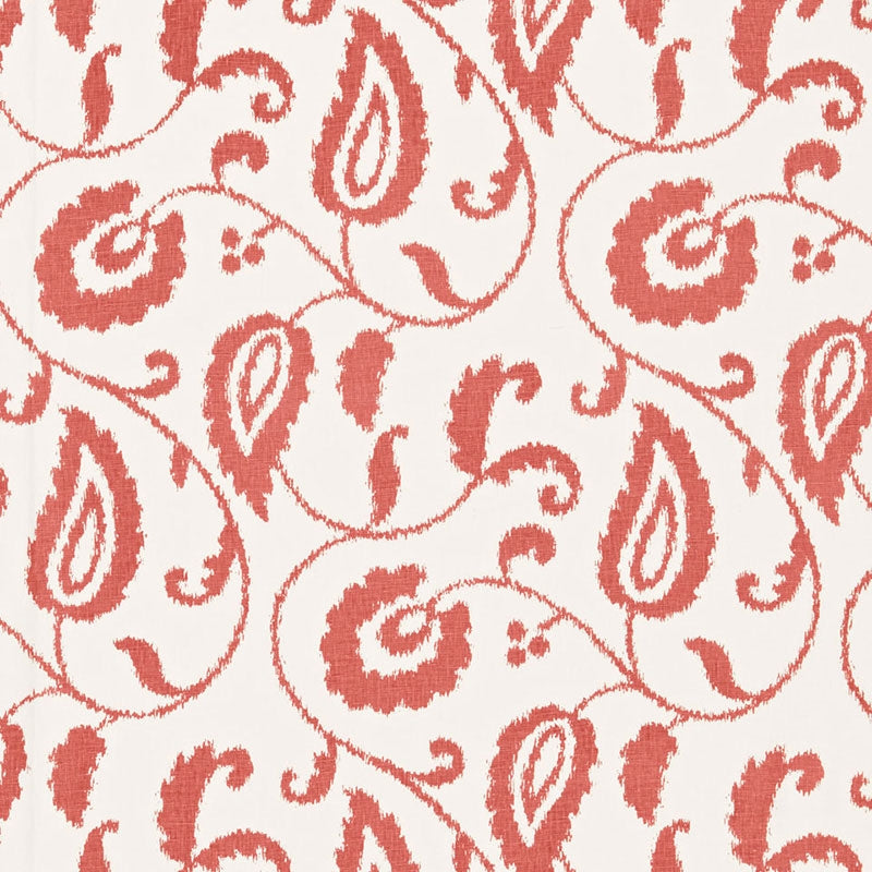 Purchase sample of 175010 Malacca Ikat Vine, Watermelon by Schumacher Fabric