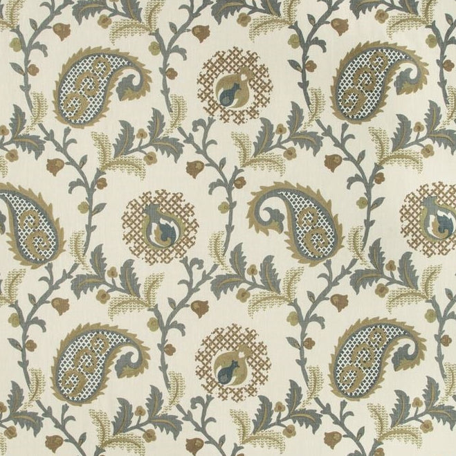 Select SAUDADE.321.0 Saudade Paisley White Paisley by Kravet Fabric Fabric