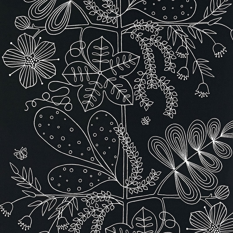 Order 5007494 Blommen Ebony Schumacher Wallpaper